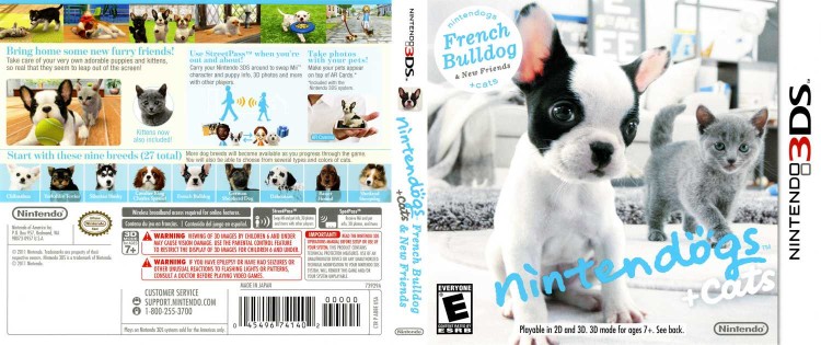 Nintendogs + Cats: French Bulldog & New Friends - Nintendo 3DS | VideoGameX