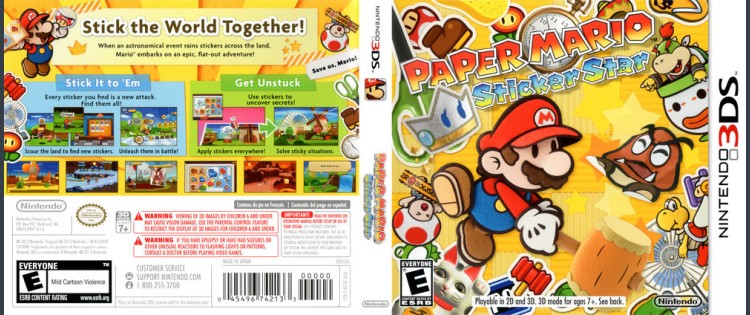 Paper Mario: Sticker Star - Nintendo 3DS | VideoGameX