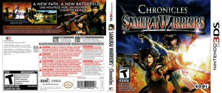 Samurai Warriors: Chronicles - Nintendo 3DS | VideoGameX