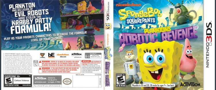 SpongeBob SquarePants: Plankton's Robotic Revenge - Nintendo 3DS ...