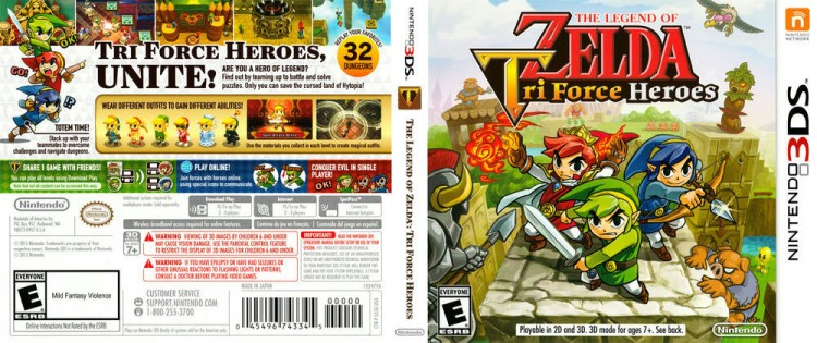 Legend of Zelda, The: Tri Force Heroes - Nintendo 3DS | VideoGameX