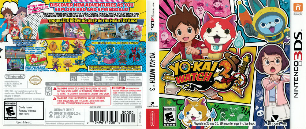 Yo Kai Watch 3 Nintendo 3ds Videogamex