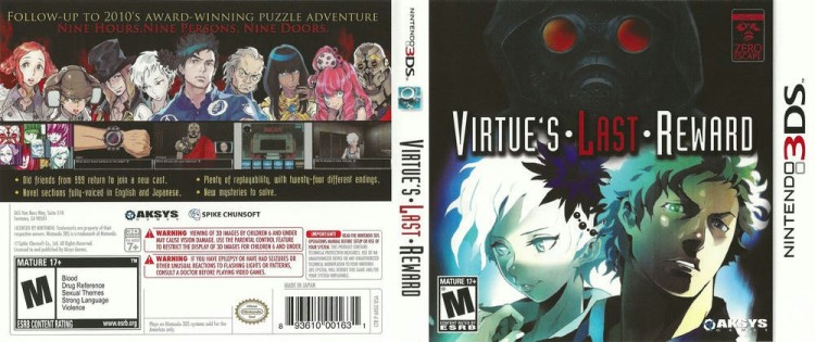 Zero Escape: Virtue's Last Reward - Nintendo 3DS | VideoGameX