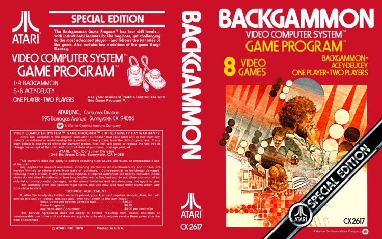 Backgammon - Atari 2600 | VideoGameX