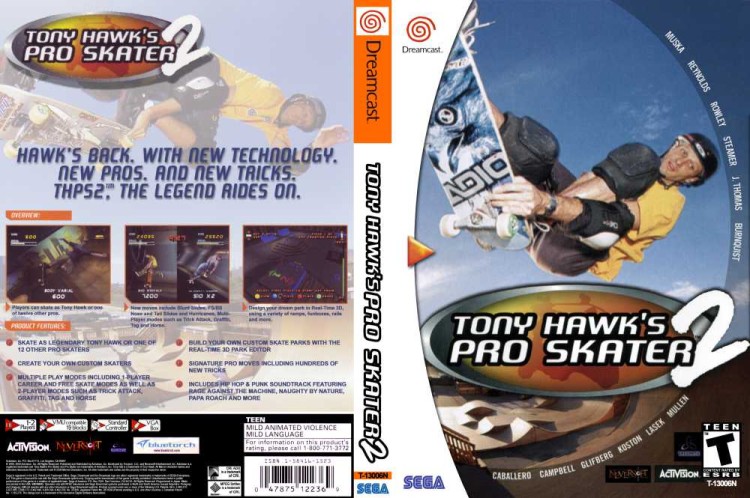 Tony Hawk's Pro Skater 2 - Sega Dreamcast | VideoGameX