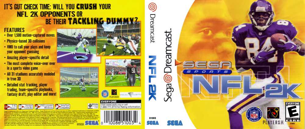 : NFL 2K - Sega Dreamcast : Sega Dreamcast: Video Games