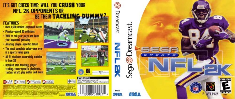 NFL 2K - Sega Dreamcast | VideoGameX