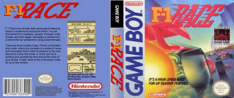 F-1 Race - Game Boy | VideoGameX