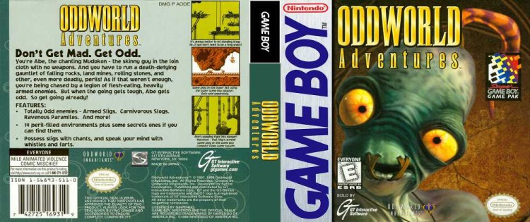 Oddworld Adventures - Game Boy | VideoGameX