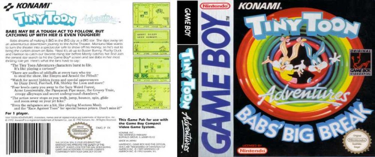 Tiny Toon Adventures: Babs' Big Break - Game Boy | VideoGameX