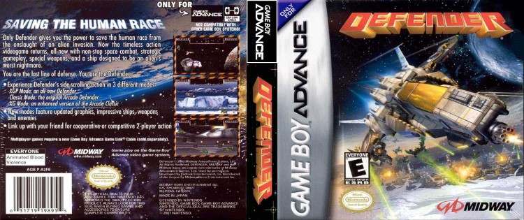Defender - Game Boy Advance | VideoGameX