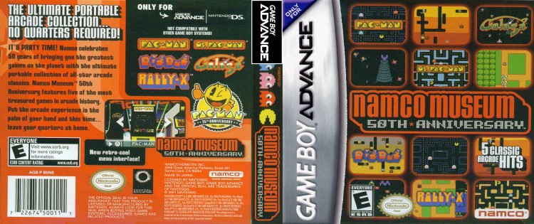 Namco Museum 50th Anniversary - Game Boy Advance | VideoGameX