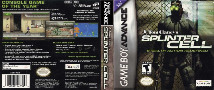 Tom Clancy's Splinter Cell - Game Boy Advance | VideoGameX