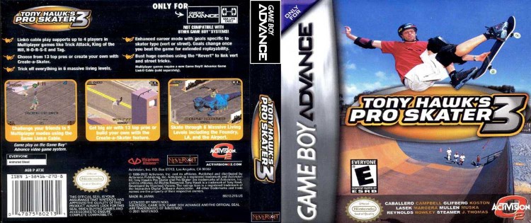 Tony Hawk's Pro Skater 3 - Game Boy Advance | VideoGameX