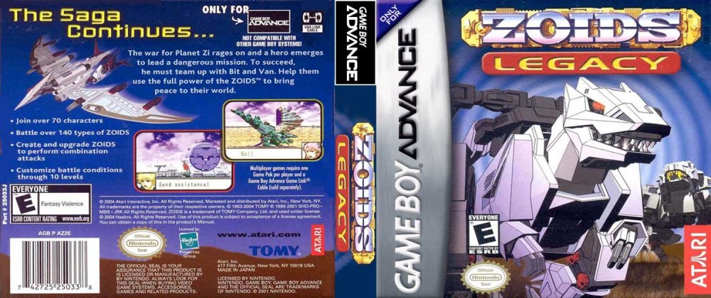 zoids legacy gba