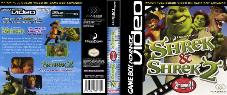 GBA Video: Combo Pack Shrek / Shrek 2 - Game Boy Advance | VideoGameX