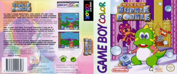 Classic Bubble Bobble - Game Boy Color | VideoGameX