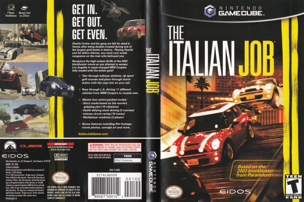 Italian Job Gamecube Videogamex