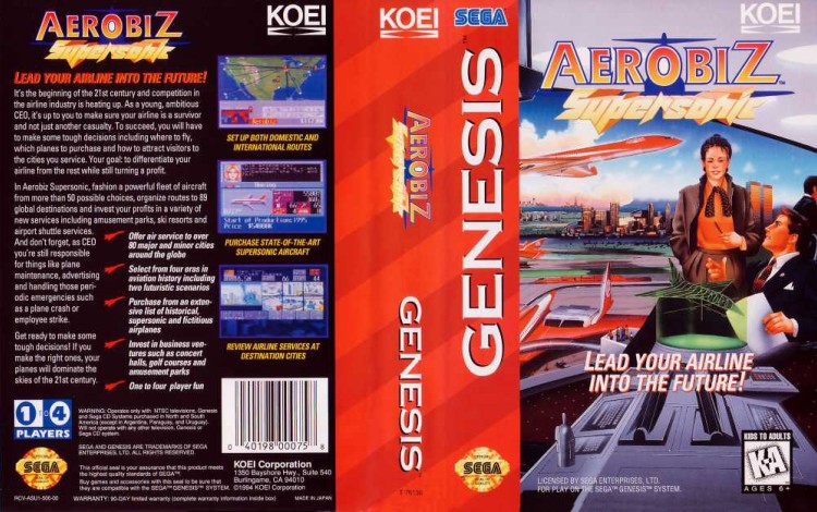 Aerobiz Supersonic - Sega Genesis | VideoGameX