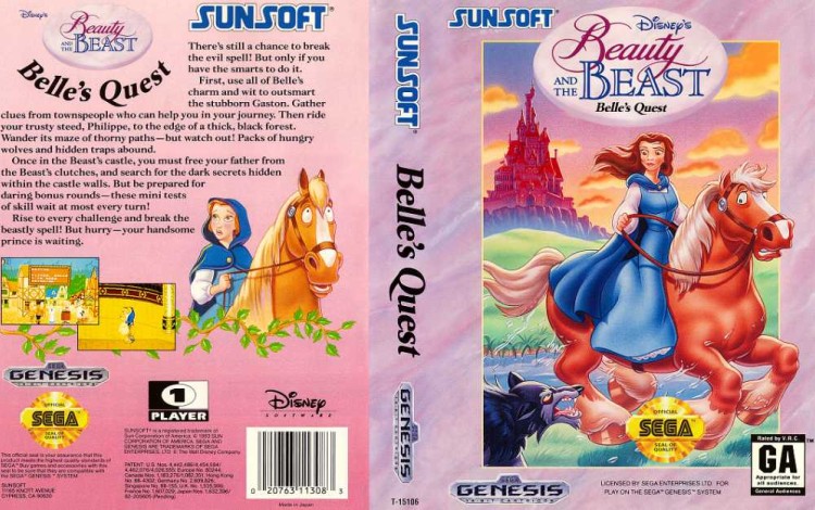 Beauty and the Beast: Belle's Quest, Disney's - Sega Genesis | VideoGameX