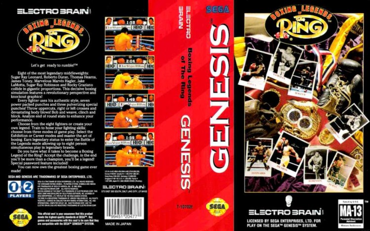 Boxing Legends of the Ring - Sega Genesis | VideoGameX