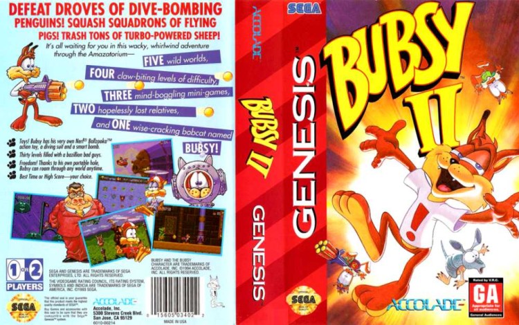 Bubsy II - Sega Genesis | VideoGameX