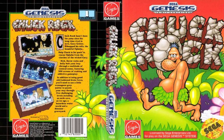 Chuck Rock - Sega Genesis | VideoGameX