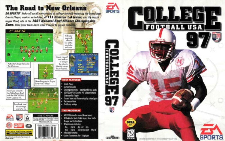 College Football USA '97: The Road to New Orleans - Sega Genesis | VideoGameX