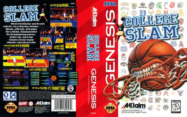 College Slam - Sega Genesis | VideoGameX