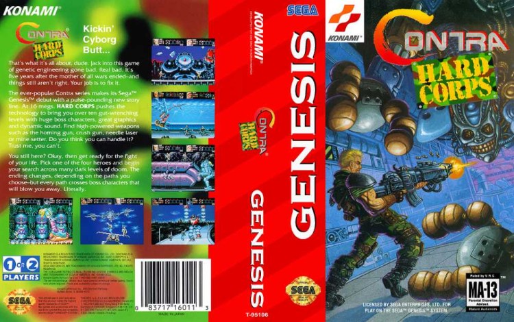 Contra: Hard Corps - Sega Genesis | VideoGameX