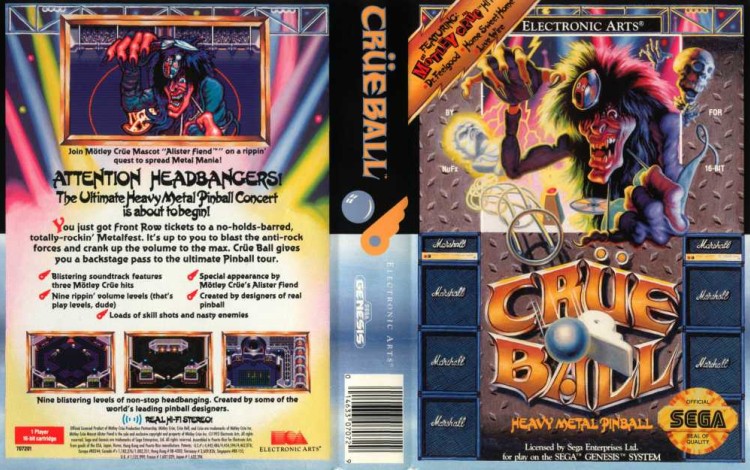 Crue Ball: Heavy Metal Pinball - Sega Genesis | VideoGameX