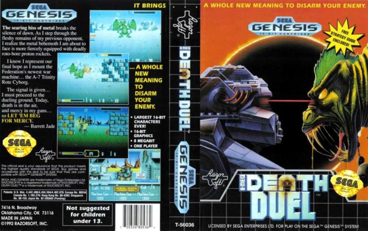 Death Duel - Sega Genesis | VideoGameX