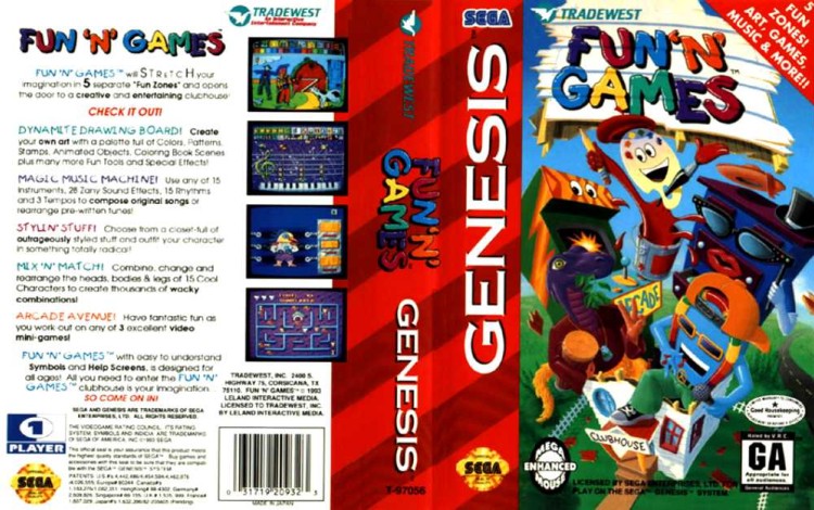 Fun 'N' Games - Sega Genesis | VideoGameX