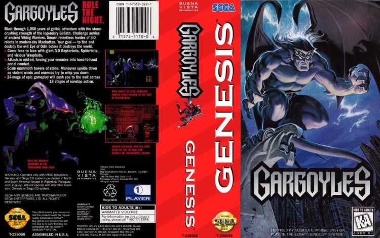 Gargoyles - Sega Genesis | VideoGameX