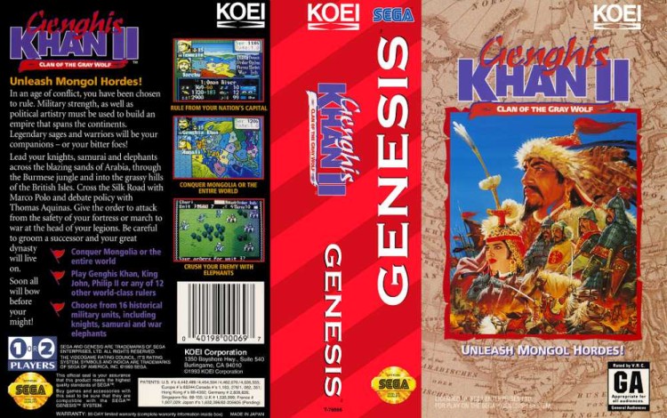 Genghis Khan II: Clan of the Gray Wolf - Sega Genesis | VideoGameX