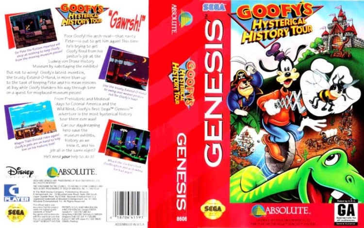 Goofy's Hysterical History Tour - Sega Genesis | VideoGameX