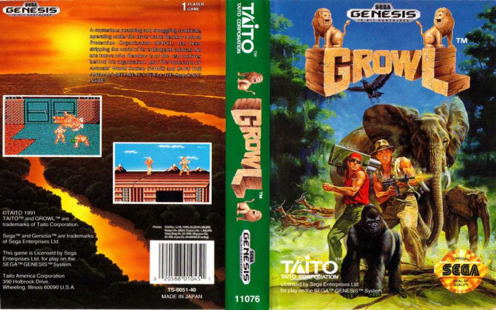 Growl for Sega Genesis high quality