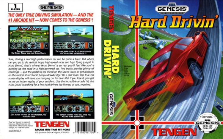 Hard Drivin' - Sega Genesis | VideoGameX