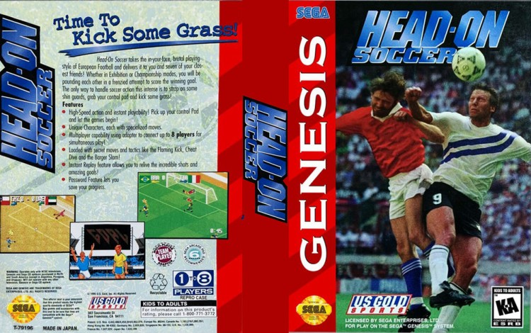 Head-On Soccer - Sega Genesis | VideoGameX