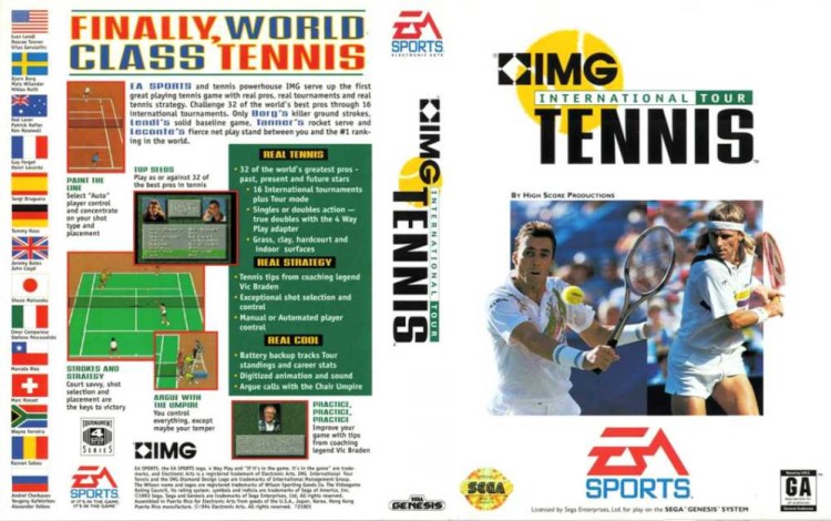 IMG International Tour Tennis - Sega Genesis | VideoGameX