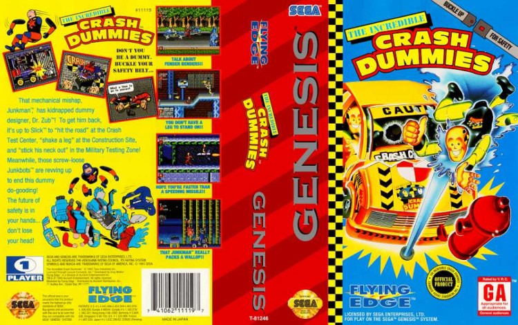 Incredible Crash Test Dummies, The - Sega Genesis | VideoGameX