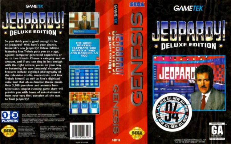 Jeopardy! Deluxe Edition - Sega Genesis | VideoGameX