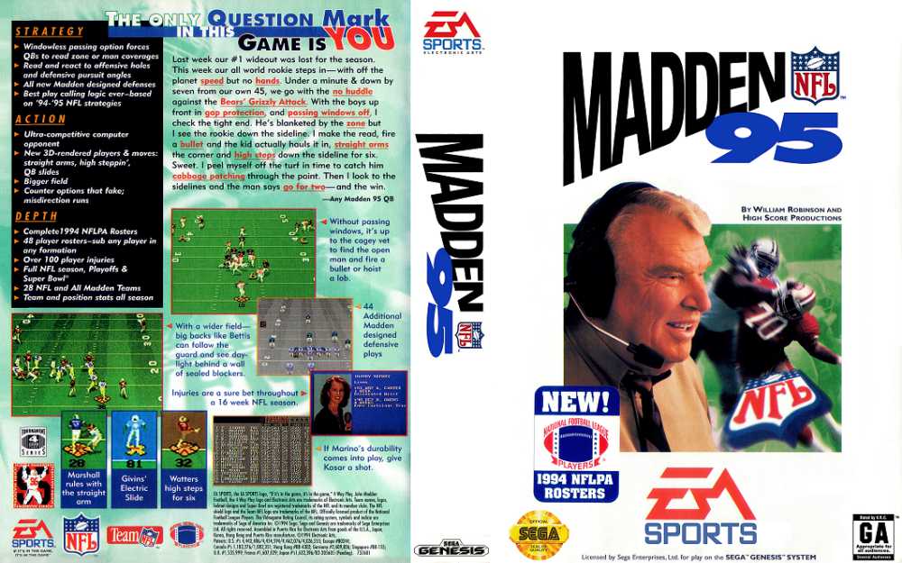 Madden NFL 95 - (SG) SEGA Genesis [Pre-Owned] – J&L Video Games New York  City