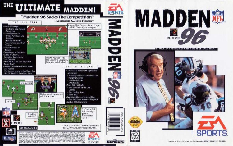 Madden NFL '96 - Sega Genesis | VideoGameX