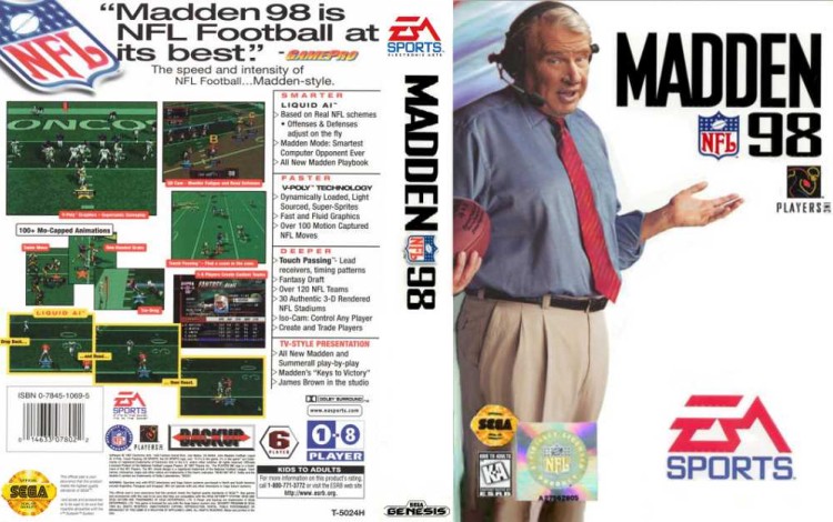 Madden NFL '98 - Sega Genesis | VideoGameX