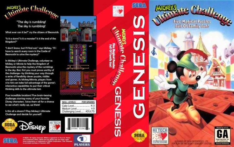 Mickey's Ultimate Challenge - Sega Genesis | VideoGameX