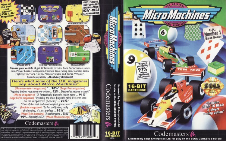 Micro Machines - Sega Genesis | VideoGameX