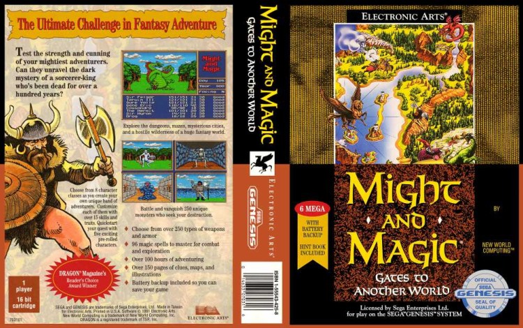 Might and Magic: Gates To Another World - Sega Genesis | VideoGameX