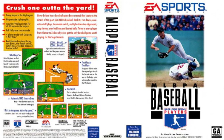 MLBPA Baseball - Sega Genesis | VideoGameX