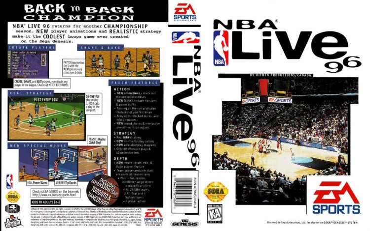 NBA Live 96 - Sega Genesis | VideoGameX